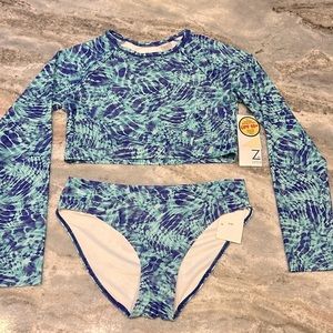 Zella girls 2 piece swim suit